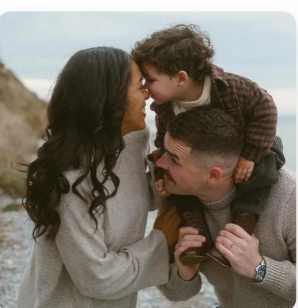 Family, parent holding child